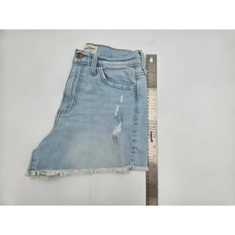 Universal Thread Highest Rise Shortie Womens 2R Light Wash Denim Shorts - Picture 10 of 10